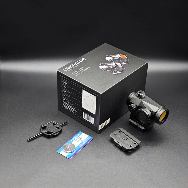 

Original Liberator II 1x22mm Mini Red Dot Sight Riflescope 2MOA Reticle Optics Shake N’ Wake for Real Weapon