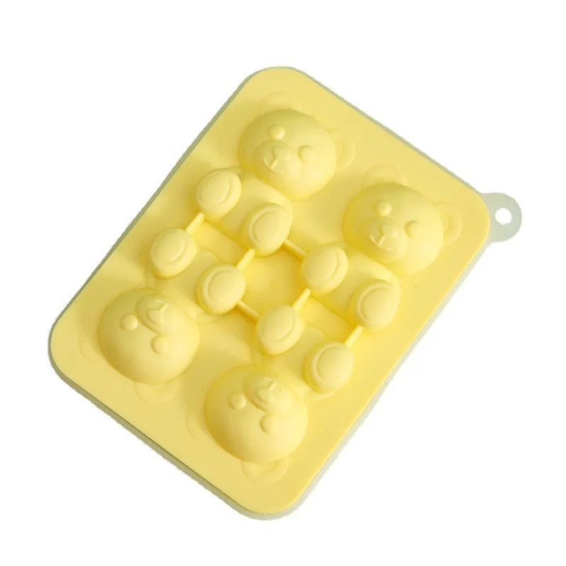 Bear Ice Cube Molded Silicone Tray, Household Internet Celebrity Ice Cream Frozen Ice Ball Ice Box, New