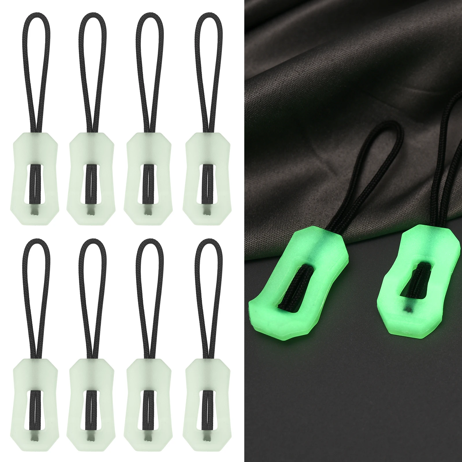 3/6/10Pcs Luminous Zipper Pull Kit Markers Glow In The Dark Night For Coat Jacket Rucksacks Tent Zippers Outdoor Rucksack