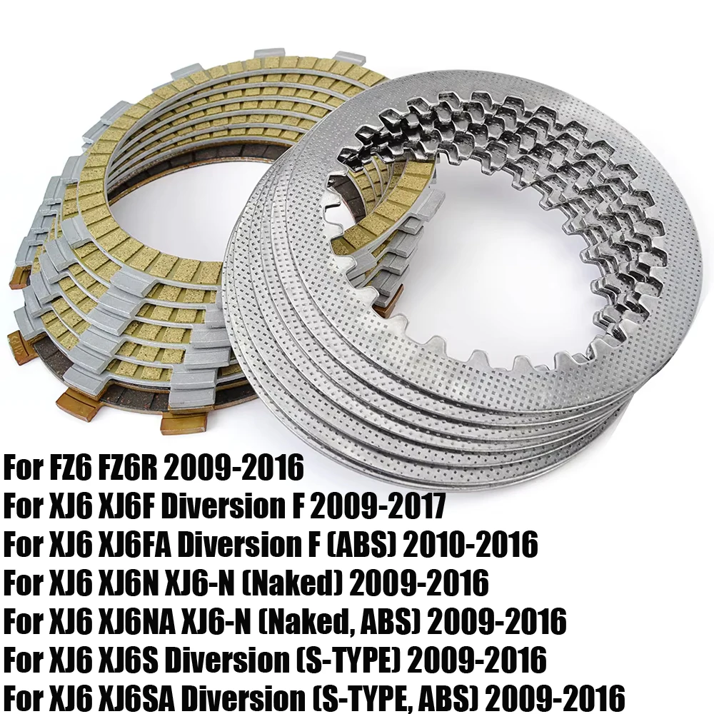 Placa de fricção da embreagem para Yamaha, FZ6, FZ6R, XJ6, XJ6F, XJ6FA, desvio F, XJ6N, XJ6NA, XJ6-N, nu, XJ6S, XJ6SA, desvio S-TYPE, ABS