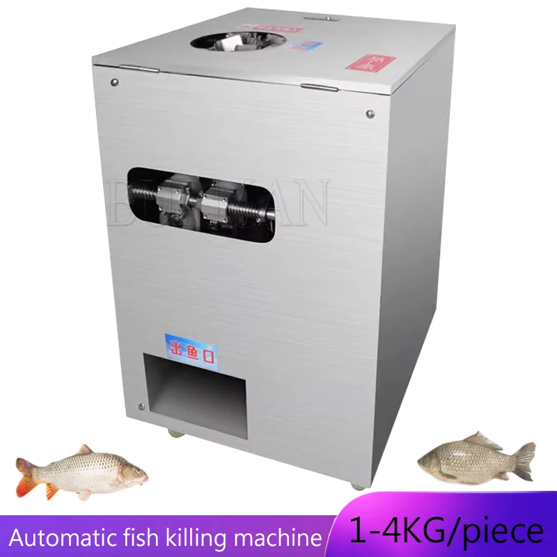 Automatic Fish Processing Equipment Small Fish Killer Scale Remover Killing Scraping Descaling Machine