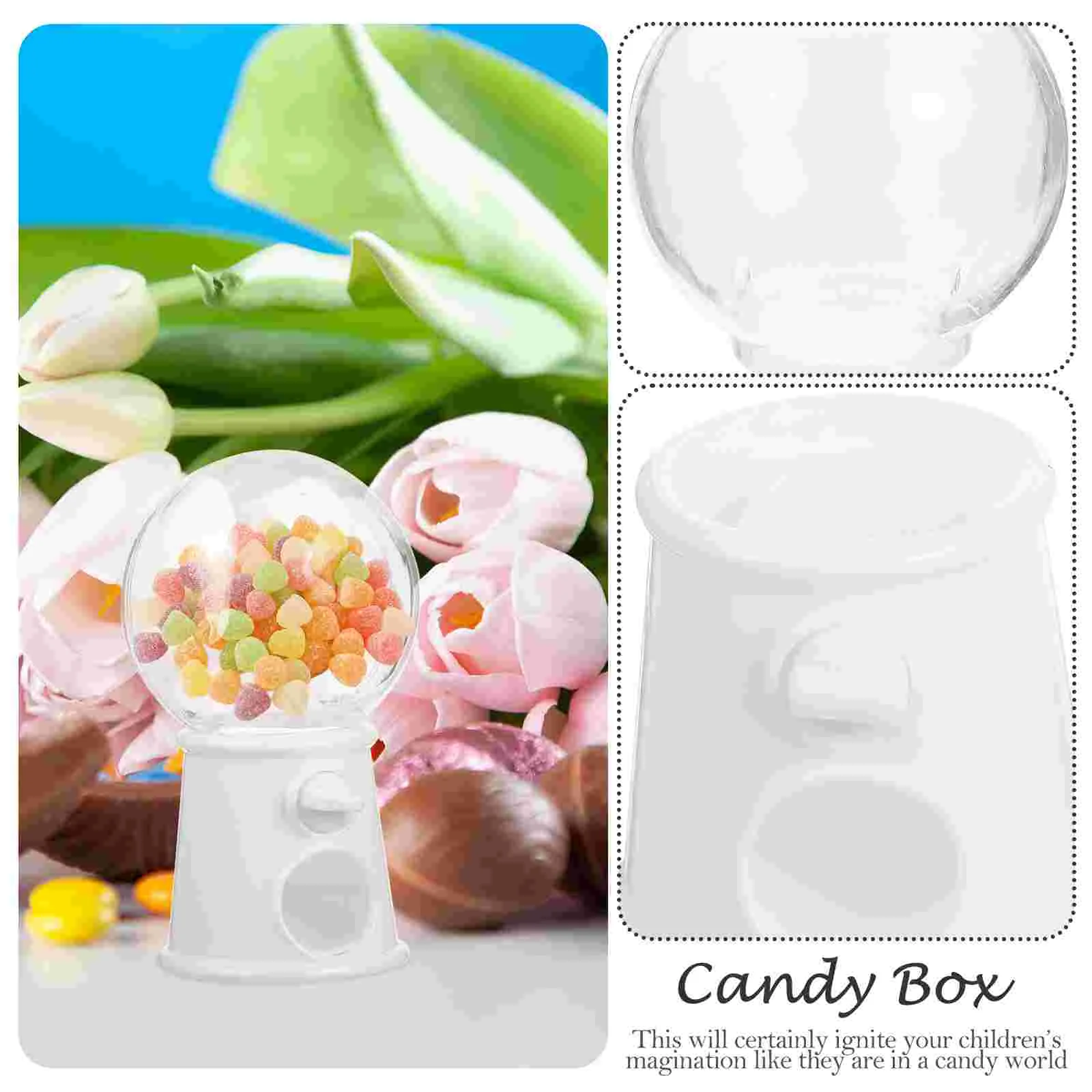 12 Pcs Mini Machine Fun Candy Toy Small Gumball Coin Practical Box Dispenser Plastic Lovely