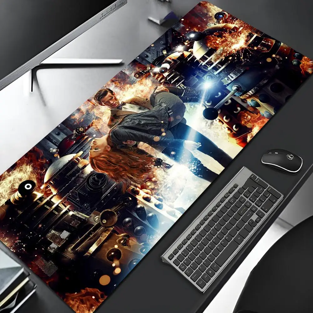 Alfombrilla de ratón DOCTOR WHO para juegos, borde de bloqueo, ordenador grande para Gamer, alfombrilla de ratón artística de goma grande para Gamer, alfombrilla de escritorio para ordenador portátil