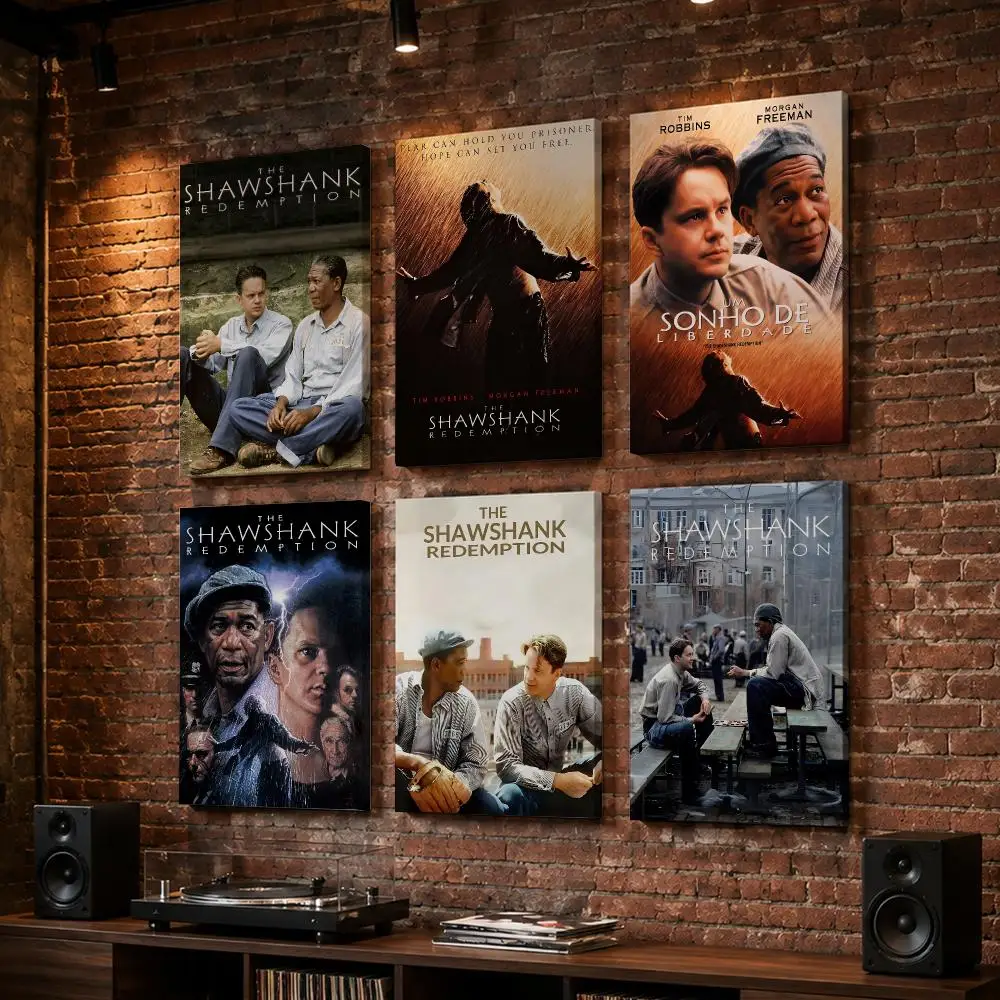 The S-Shawshank Redemption Framed Wall Painting Wood Canvas Poster For Living Room Bedroom Hallway Office Home Decor Gift
