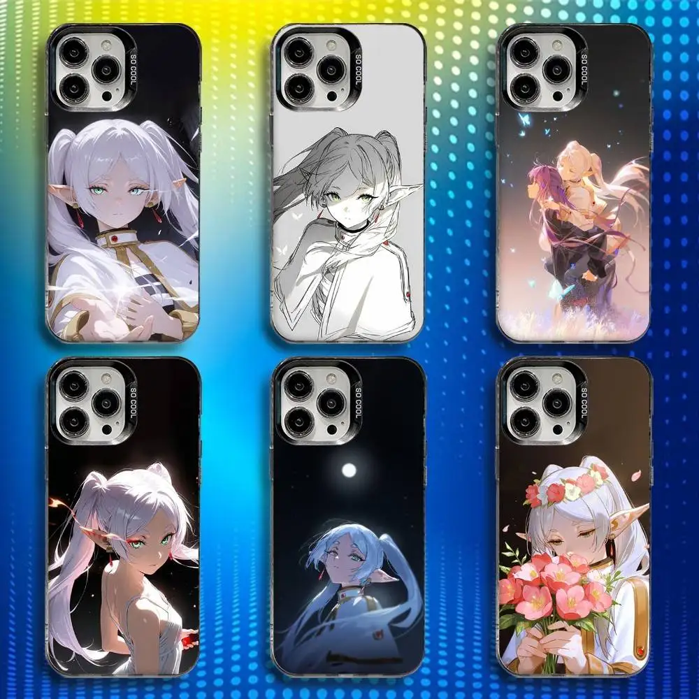 

F-FrierenS Anime Phone Case For iPhone 16,15,14,13,12,11,Mini,Pro,SE,MAX White Matte Shockproof Cover