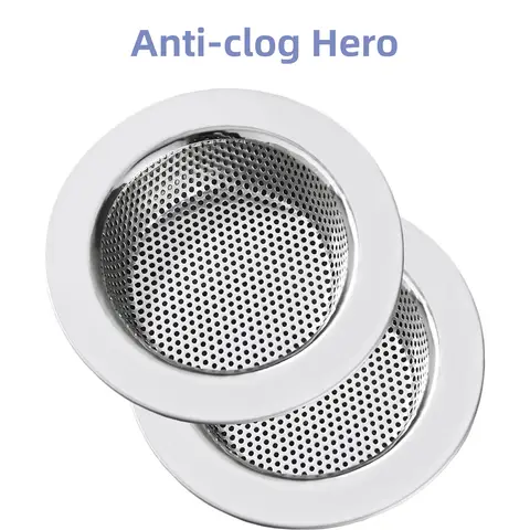 2 Pcs Stainless Steel Kitchen Or Bathroom Sink Strainer Filter Basket for Bathroom Sink Hair Drain Catcher