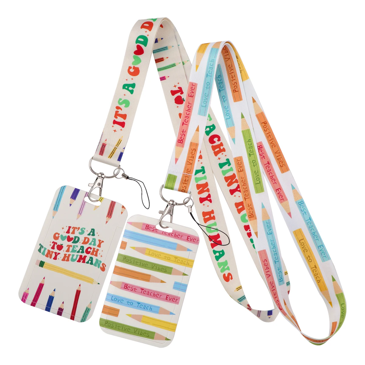 

Colorful Pencil Quotes Lanyard Neck Strap Keychain ID Card Cover Badges Holder Mobile Phone Hang Rope Keyring Accessories Gifts