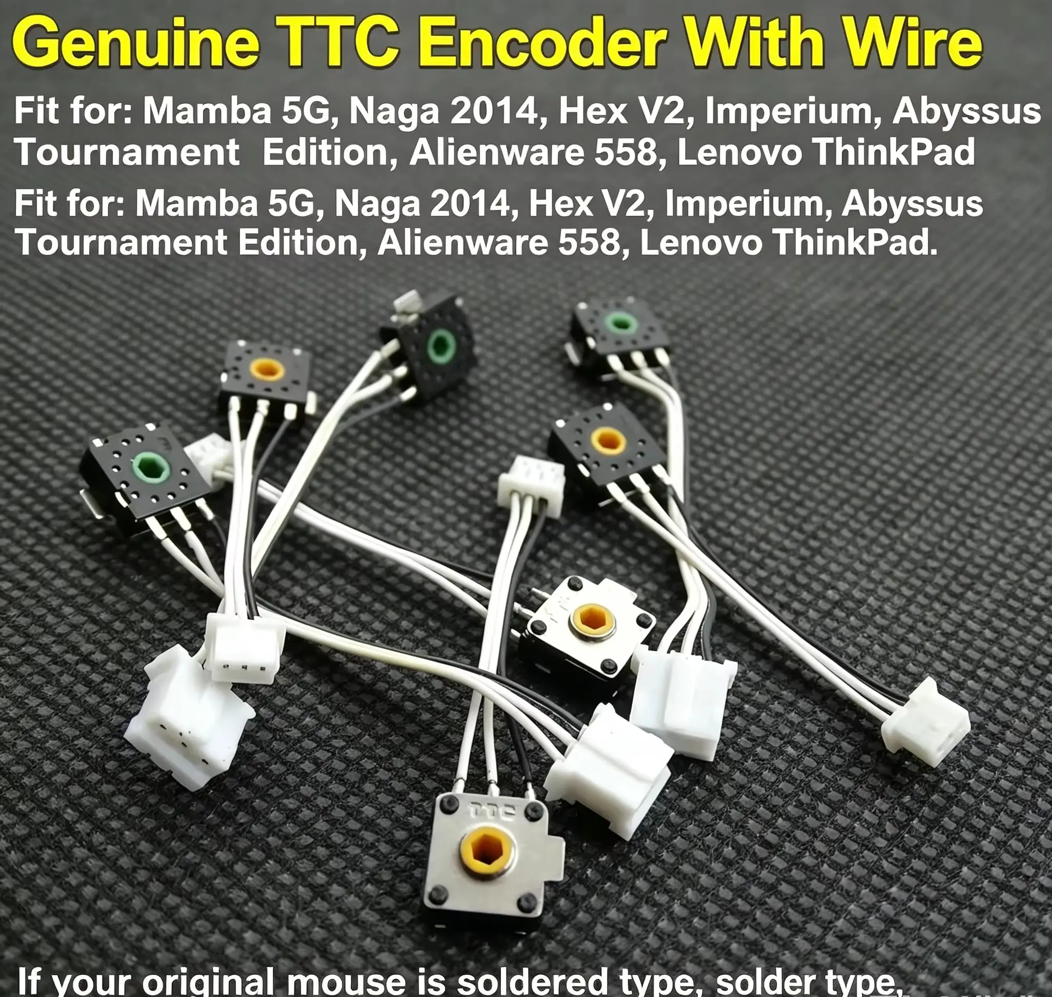 TTC Golden Wheel Mouse Scroll Wheel Encoder Mamba 5G Elite Naga 2014 Viper Basilisk V2 DeathAdder