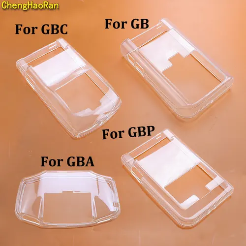 Imagen 1 del producto Carcasa protectora transparente suave de TPU para consola GBC GBA GBP GB, cubierta de carcasa de cristal transparente de plástico para GBA SP
