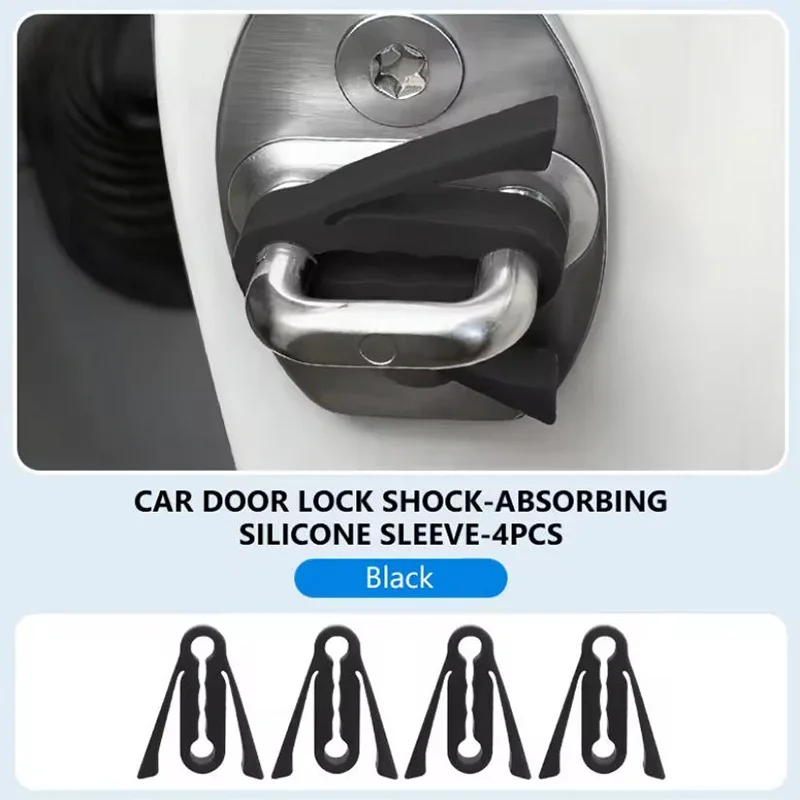 4PCSUpgraded Shock Absorber for Side Door Soft Silicone Pad Car Door Buckle Cushion Soundproof Anti-Vibration Buffer Pad view 6