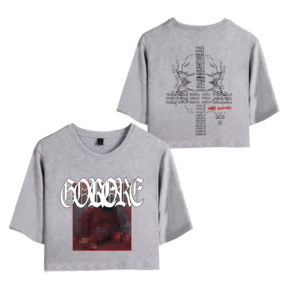 Ken Carson Vintage 90er Jahre Crop Top T-Shirt O-Ausschnitt Oversize Tops Damen Mode T-Shirt