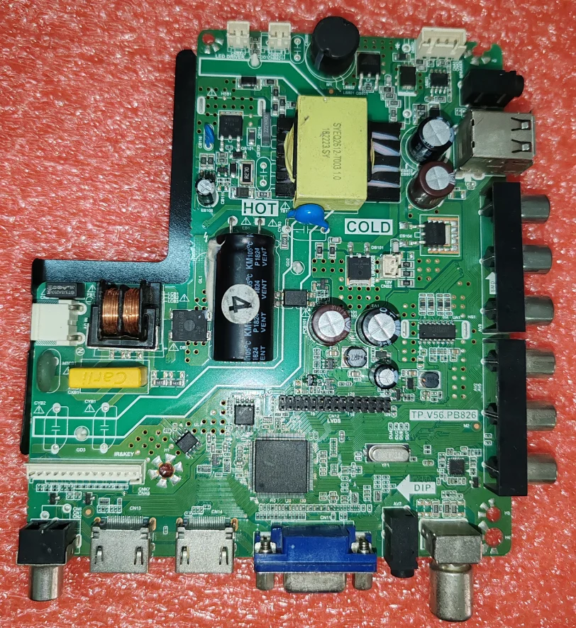 

TP.V56.PB826 Three in one TV motherboard, tested well, physical photo for 35-54v 350ma 25w 1366x768 or 1920x1080