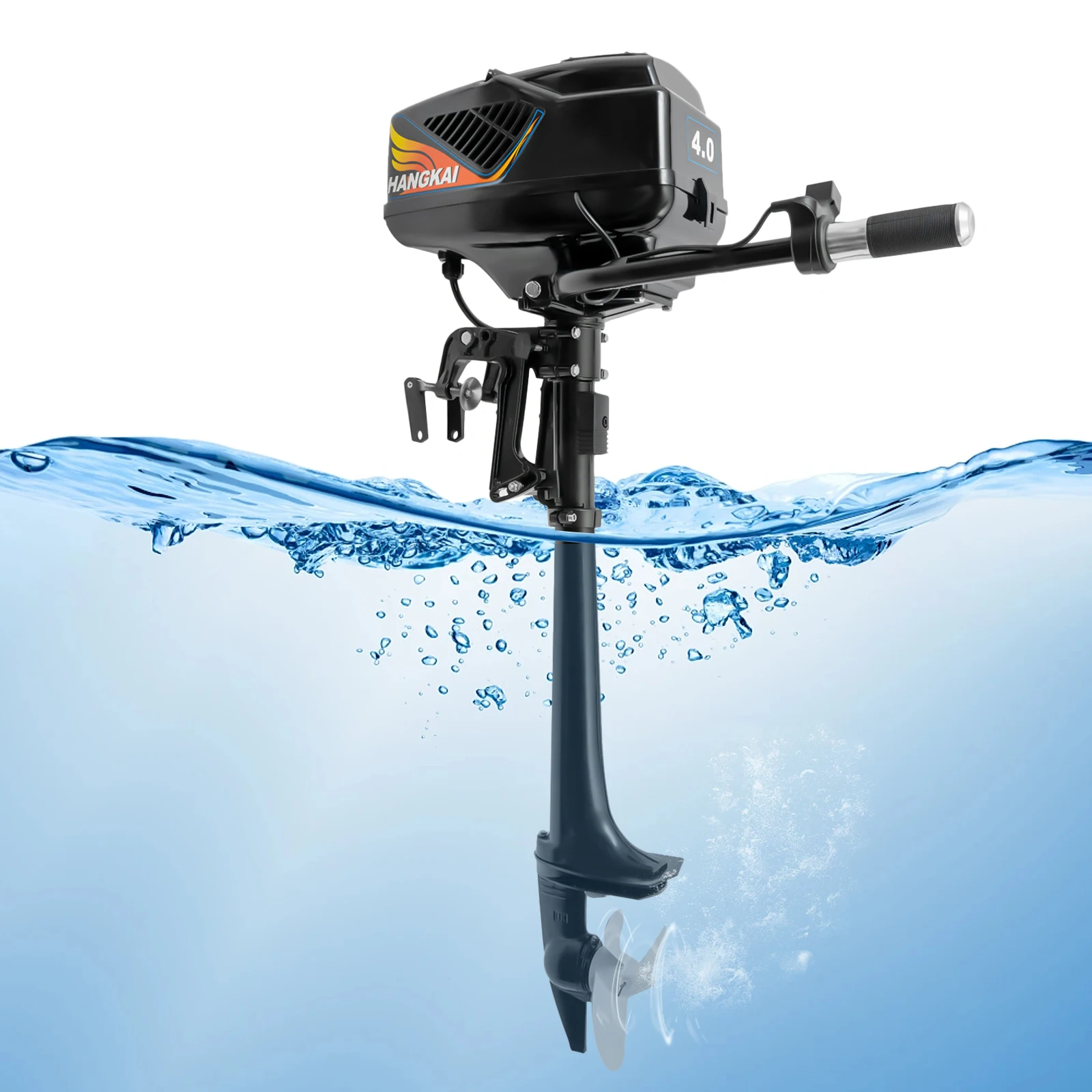 48V 1000W Electric Outboard Motor 4.0 Type Trolling Motor Brushless Motor 1763.7lb Thrust Fishing Boat Engine Long Shaft 3000RPM