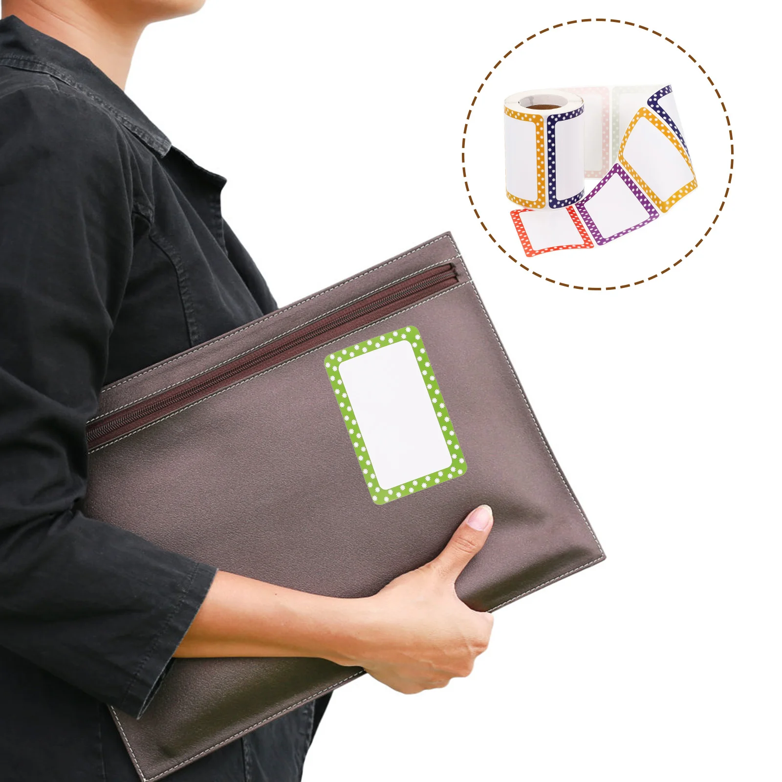 1 rotolo di etichette adesive con nome, etichette autoadesive per lo smistamento di etichette adesive, etichette regalo, rotoli di adesivi, etichette con nome multiuso