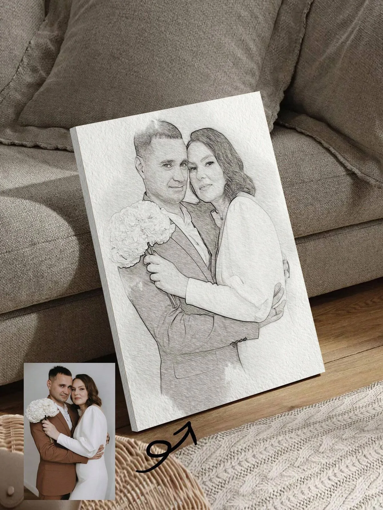 Custom Hand Drawn Pencil Portraits, Personalized Photo To Artwork Conversions, Detailed Sketches, Unique Graphite Art