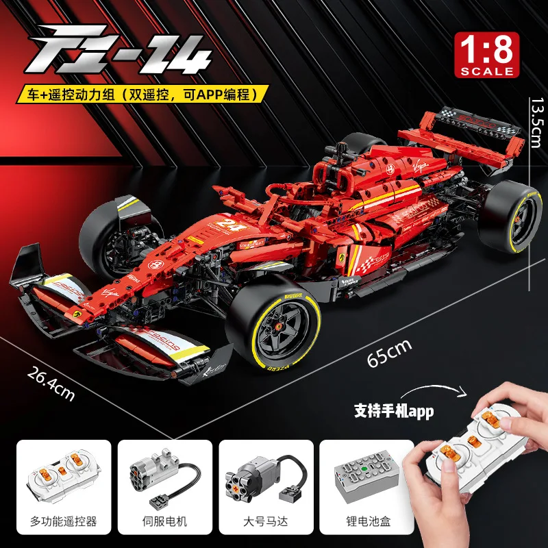 Em estoque moc técnico 1:8 blocos de construção de corrida de controle remoto tijolos modelo montagem diy crianças brinquedos presente natal conjunto