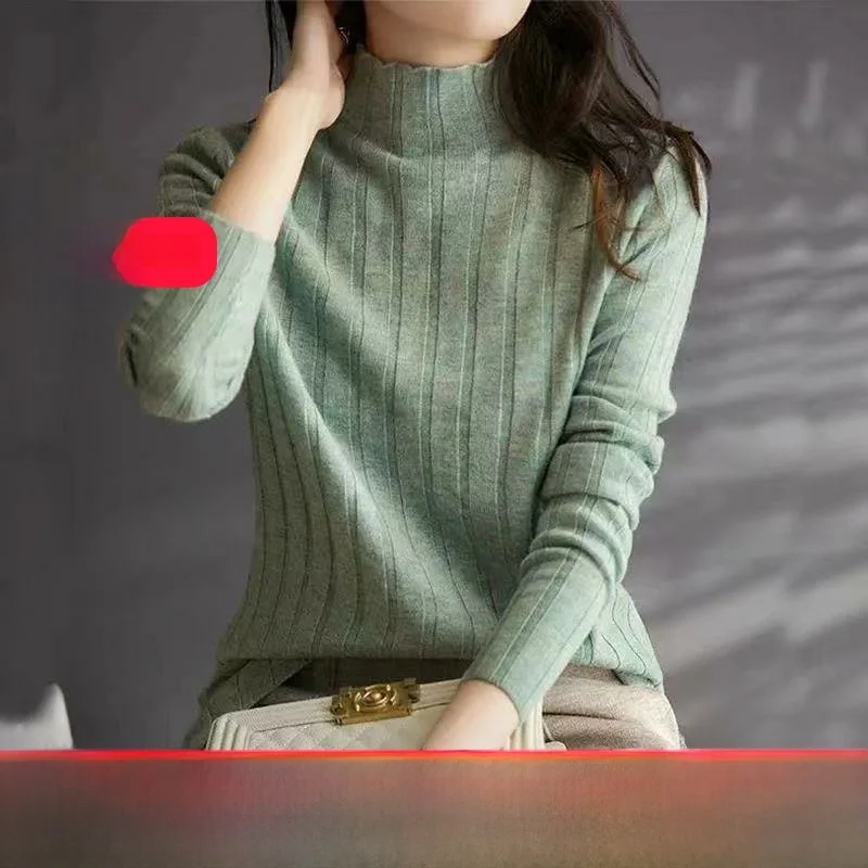 

Autumn Winter Girls Turtlene Sweater Knitting Women Faionable Casual Sle Comfortable Soft Material