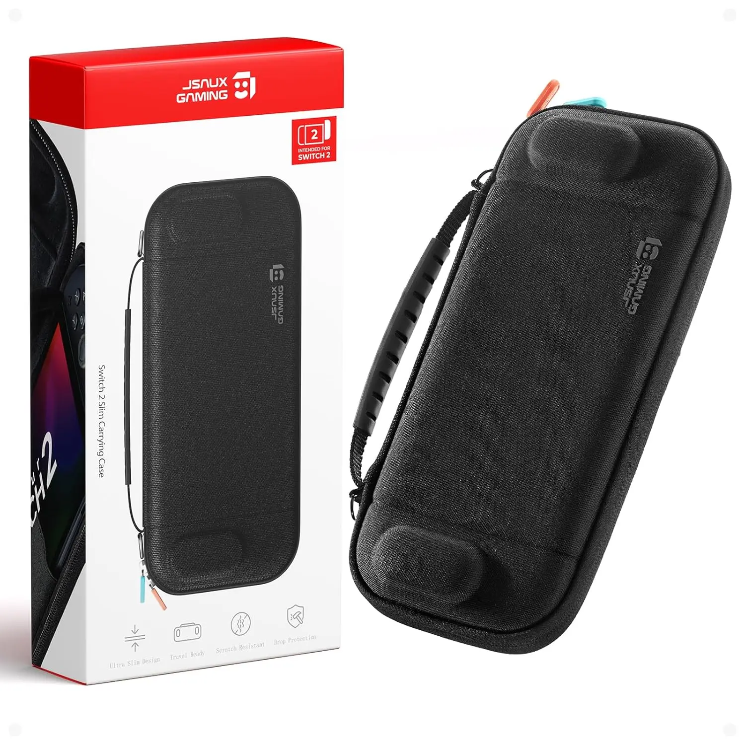 

Slim Carrying Case for Nintendo Switch 2 (2025), Protective Hard Shell with 12 Game Card Slots, Portable Storage Case, BG0133