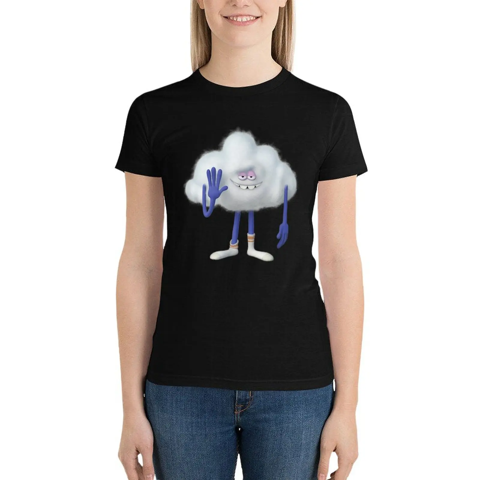 Camiseta Trolls World Tour Hey Cloud Guy para mujer, tops lindos, ropa estética de anime, ropa hippie, camisetas lindas