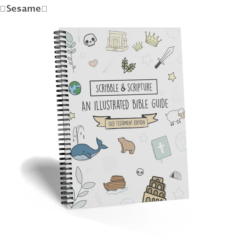 Scribble & Scripture: The Bible Made Simple - Illustrated Bible Guide, Spiral-Bound Notebook With Inspirational Illustrations