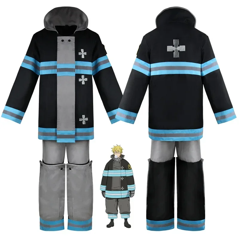 Shinra Rusakabee Coat Pants Jackets Fire Force Cosplay costume Enen no Shouboutai Fire Brigade Asa Boiru Uniform Men Boys