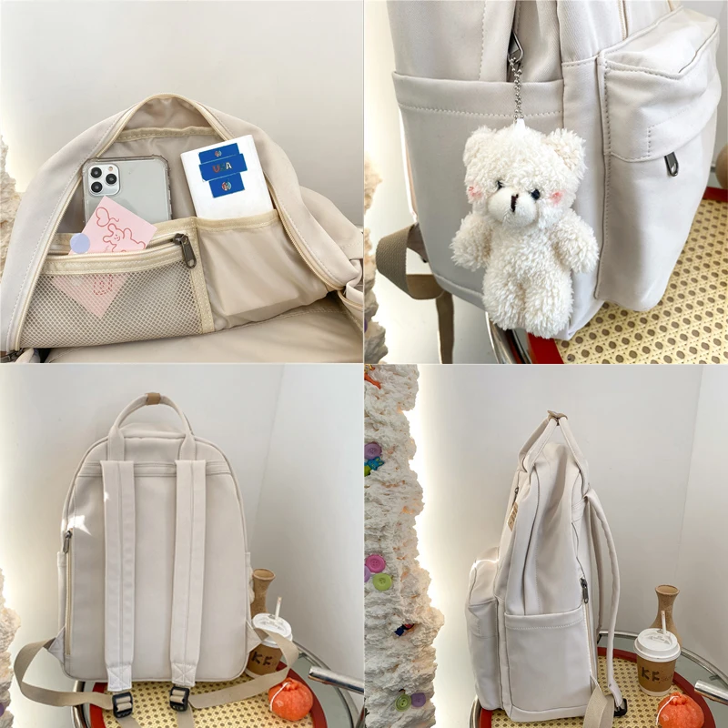 2023 koreanische College-Studenten Schult aschen kawaii Frauen Rucksack niedliche weibliche Schult asche für Teenager-Mädchen tragbare Reise rucksack