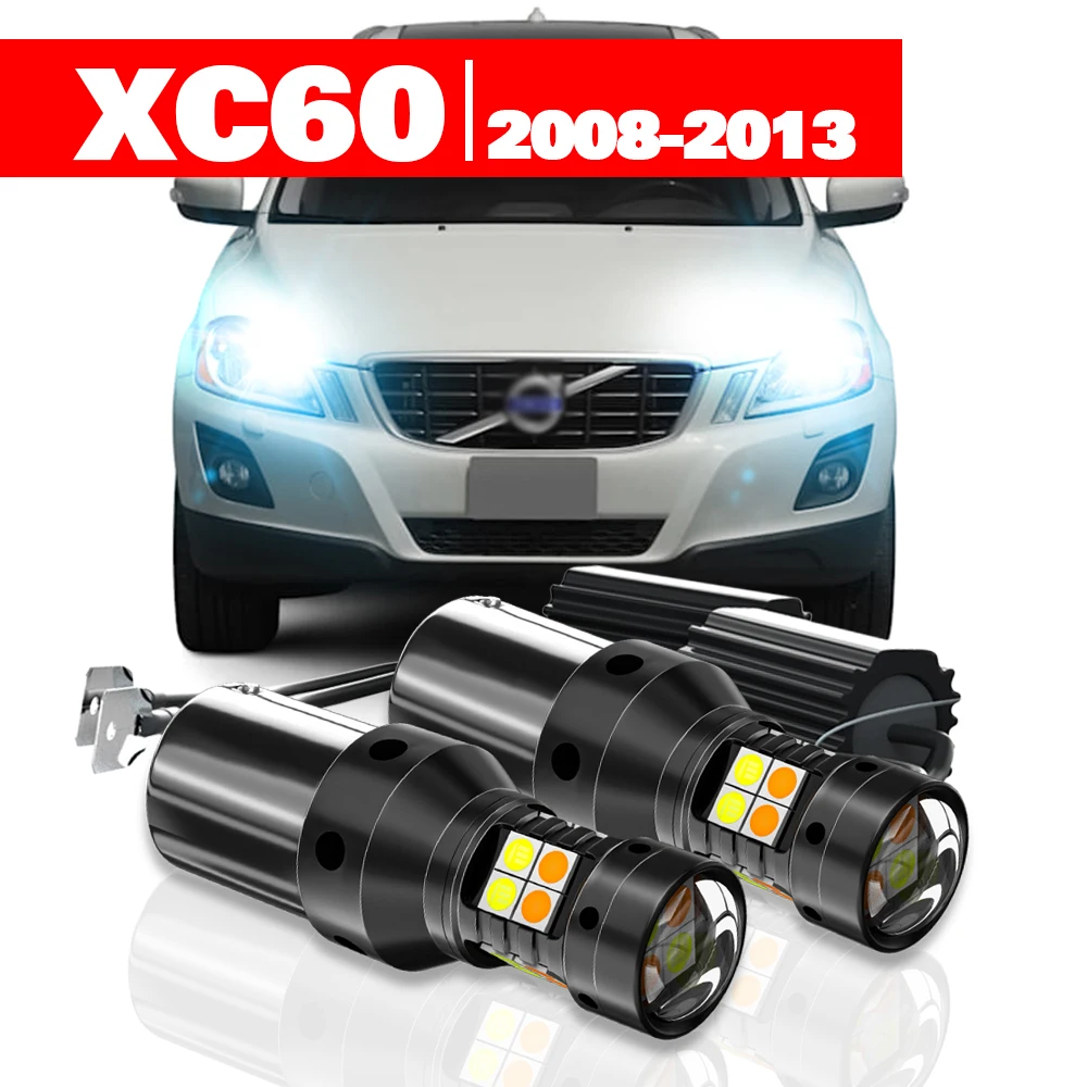 Für Volvo XC60 I 2008-2013 2 stücke LED Dual Modus Blinker + Tagfahrlicht DRL 2009 2010 2011 2012 Zubehör