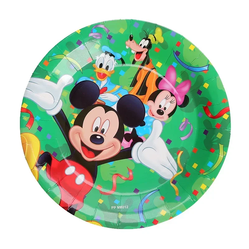 Cartoon Disney Mickey Mouse Theme Kids Favor Birthday Pack Event Party Cups Plates Baby Shower Disposable Tableware Supplies