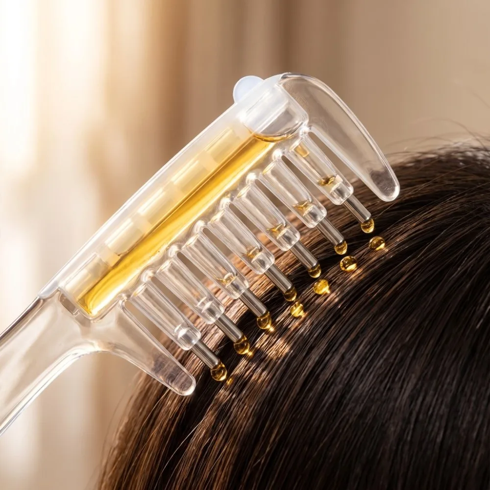 Multi-Function Mini Portable Head Applicator Hair Care Anti-Frizz Hair Firming Applicator Scalp Nourish Anti-Static