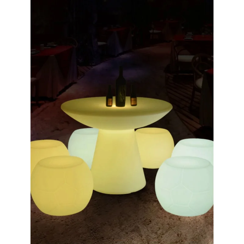 Leisure bar table LED lighting table and chair Hotel coffee table outdoor commercial sofa stool