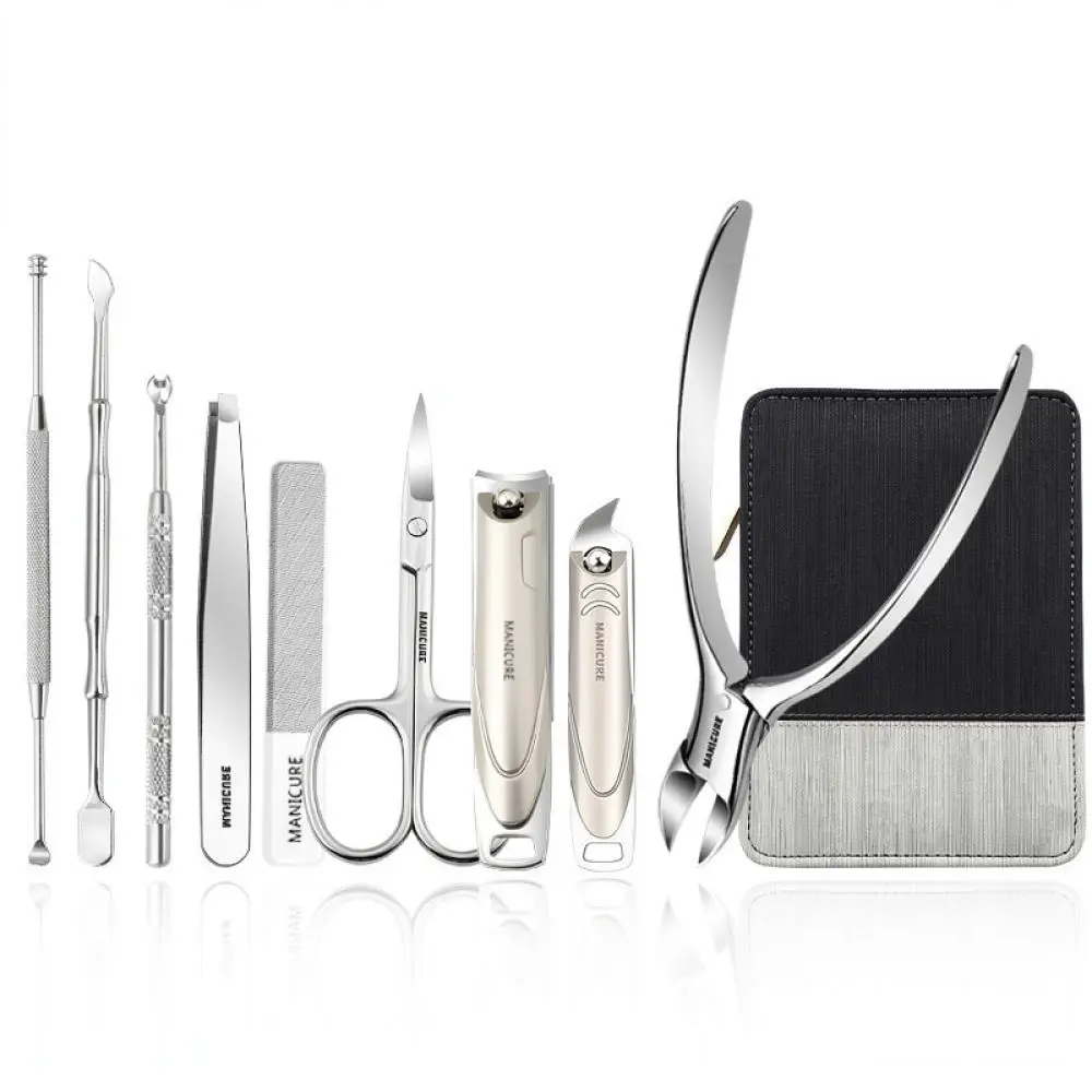 Stainless Steel Grooming Set Nail Clipper Kit Professional Manicure Pedicure Tools Ingrown Toenail Nipper Home Care