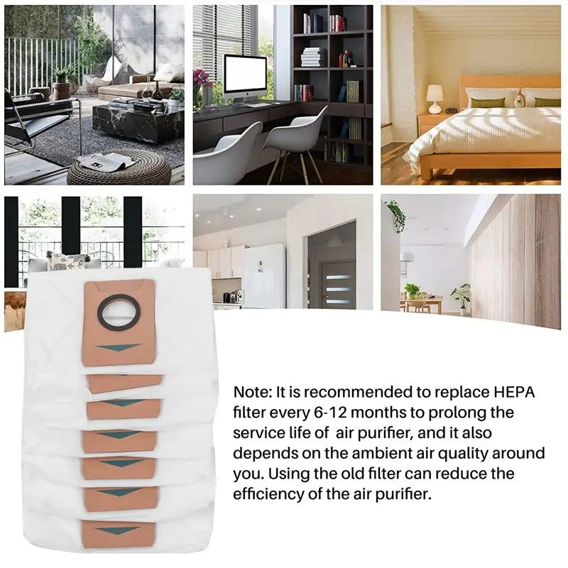 AEF6 - Worki na kurz o dużej pojemności, szczelne, zamienne do robota sprzątającego ECOVACS DEEBOT X1 OMNI, 15 sztuk