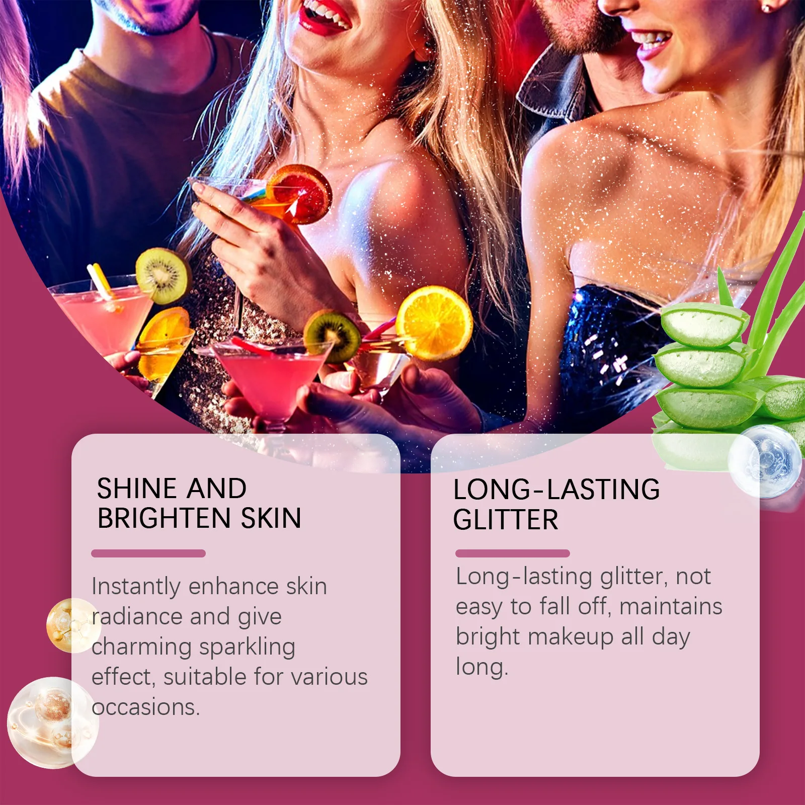 Bühnen-Make-up-Spray, Abschlussball, Festival, Karneval, Haare, Körperglitzer, Schimmer, Highlight-Make-up-Spray, langanhaltender Glanz ohne Entfernung