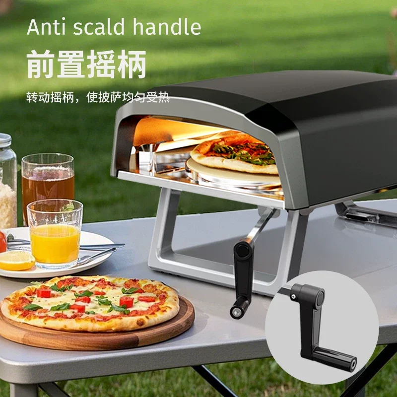12-inch  Automatic Rotary Commercial Gas Pizza Oven Stainless Steel Durable Outdoor Toaster Home Pizza