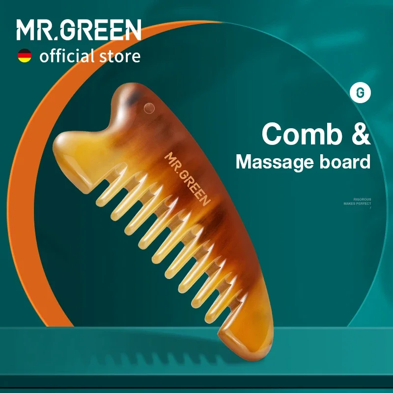 MR.GREEN Comb With Guasha Scraping Massage Board Nature Ox Horn Face  Beauty Tools Neck Body Massage Skinb Pain Relief Scraper