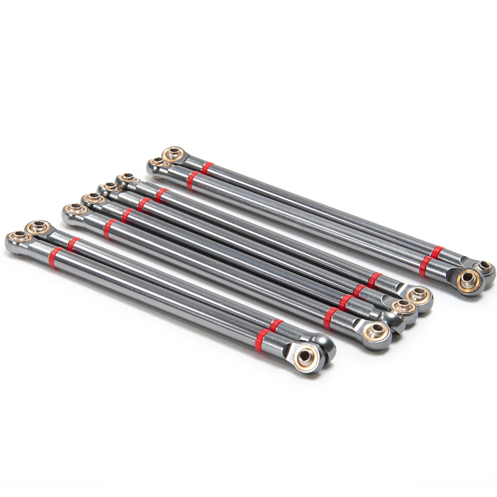 

MIBIDAO 8Pcs/Set Aluminum Alloy Linkage Link Rod Set for Axial SCX10 313mm Wheelbase 1/10 RC Crawler Car Model Upgrade Parts