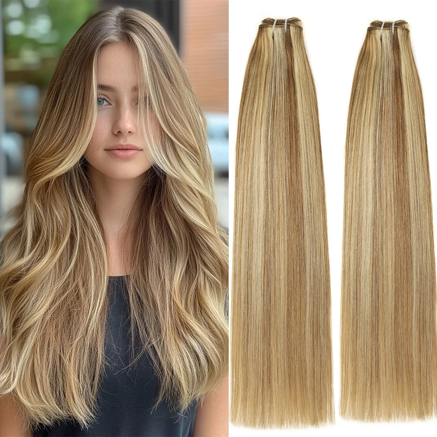 

Натуральные прямые волосы для наращивания, европейские, 100% реплика Remy, в пучках, для салонов красоты