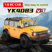 1/8 Yikong Yk4083 V3 Rc Variable Speed Climbing Car 4wd Painted Assembled Radio Control Off-Road Vehicle Boys Aldult Gifts toy