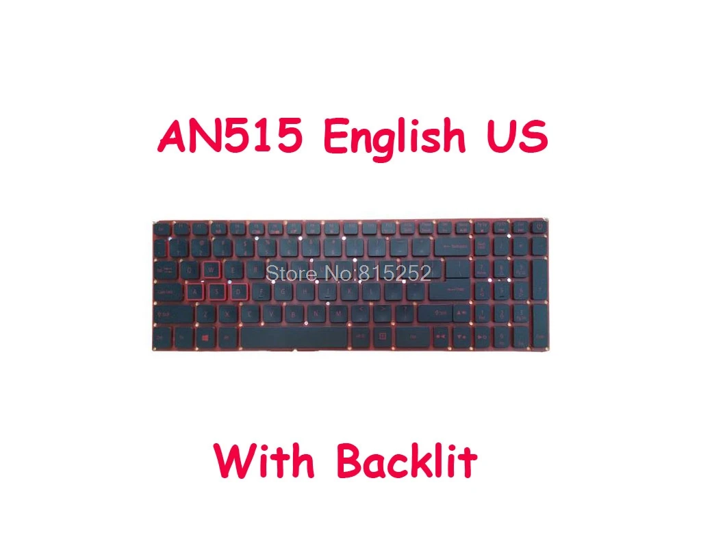 

Laptop Keyboard For ACER For Nitro AN515-51 AN515-52 AN515-53 N16C7 N17C1 AN515-51-705 AN515 54 AN515-54 English US