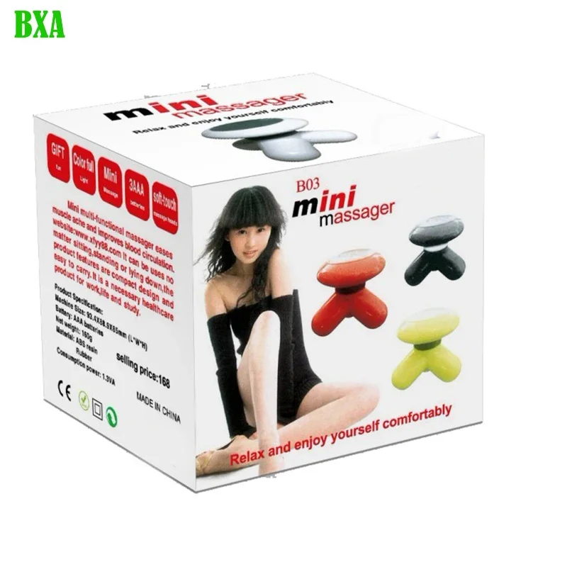 BXA Mini masajeador vibratorio de onda con mango eléctrico portátil, batería USB, masaje de cuerpo completo, relajación de cuello, cintura, espalda y hombros