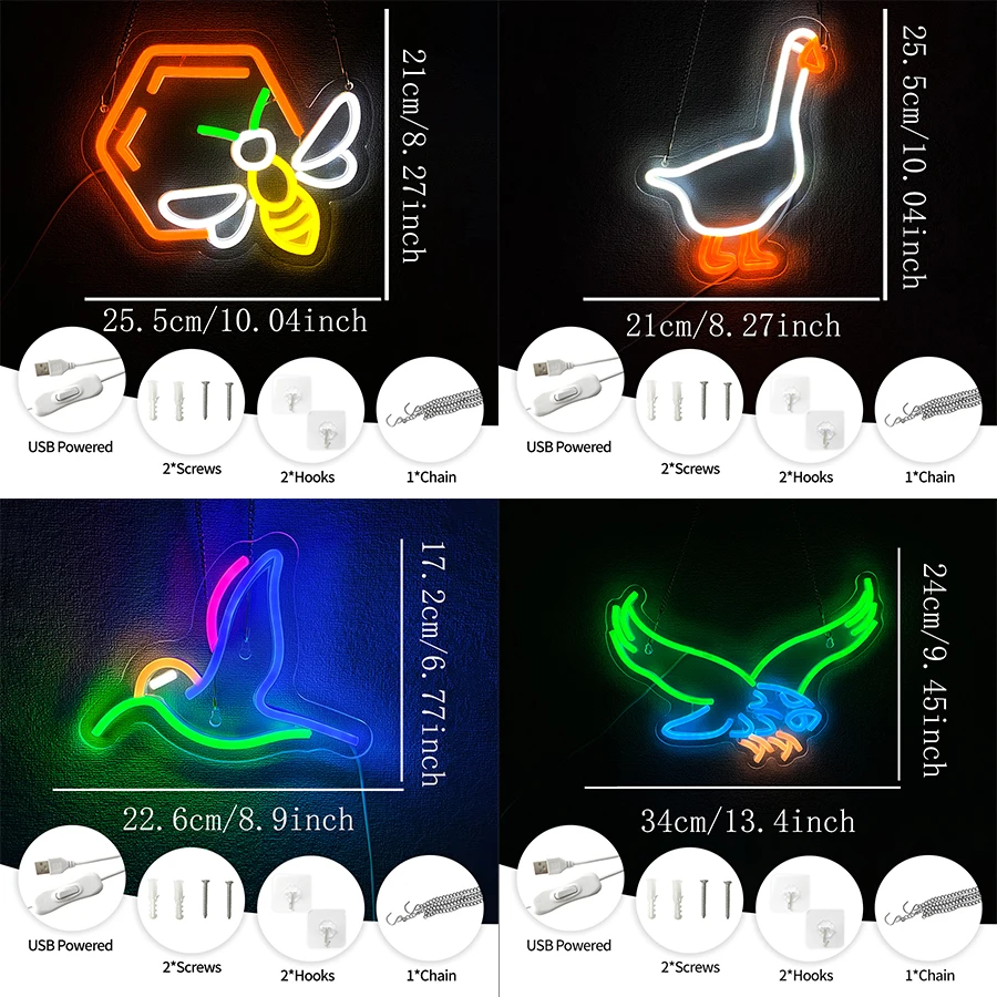 Animal Led Neon Sign, Cartoon - Home Office Icon 评论和价格
