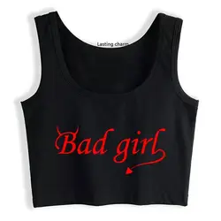 Bad Girl Comic Harajuku Crop Top sports yoga tops