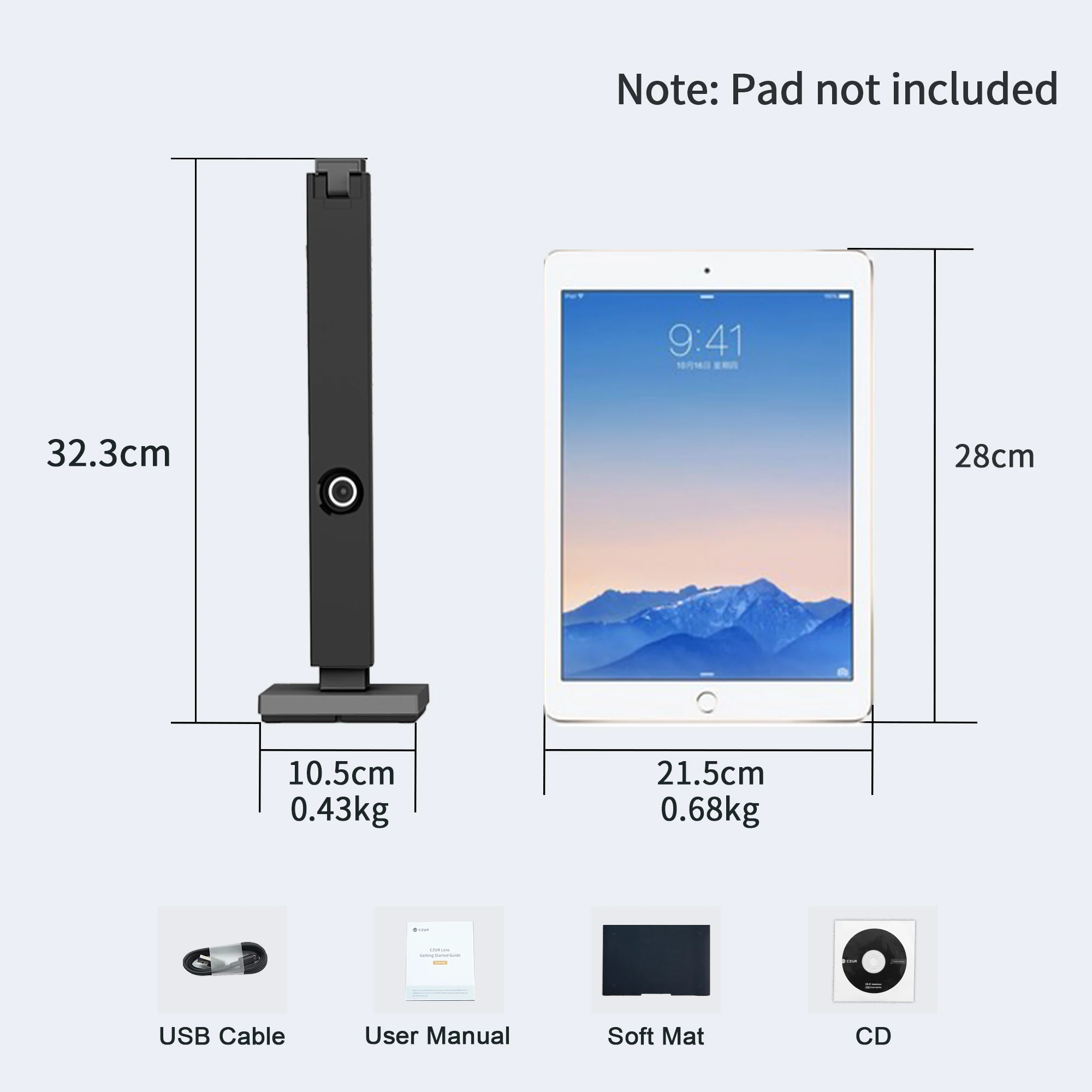 CZUR Lens 800 Pro Portable Document Scanner 8MP 270DPI Fast Scan 1s/Page, Light-weight A4 Scanner for Flat Sheet, Easy-to-Use