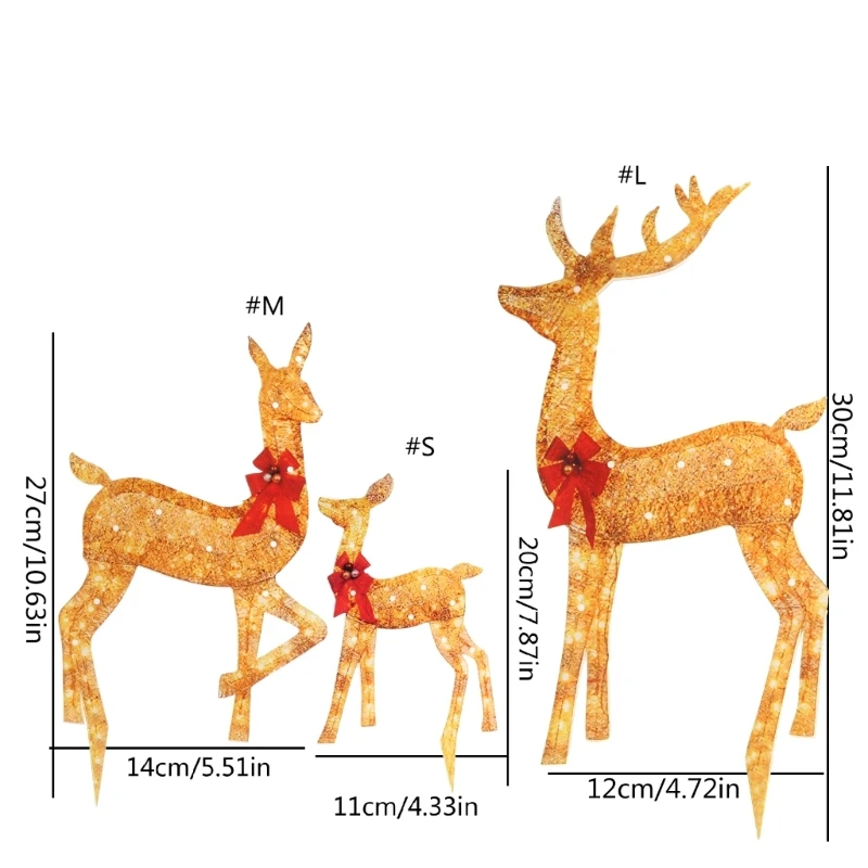 Светящиеся украшения сада статуя лося акриловый материал для Рождества на открытом воздухе