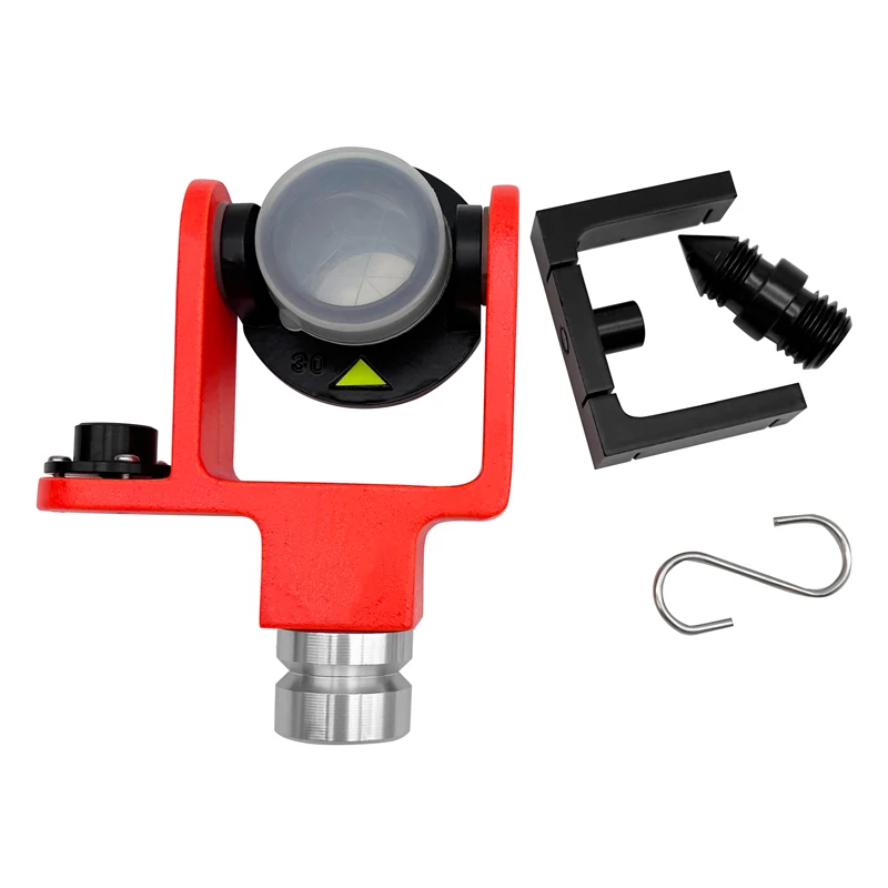 102 Mini Prism System With Side Mounted Bubble Vial Design 0/-30mm Matel For Total Station Surveying GPS