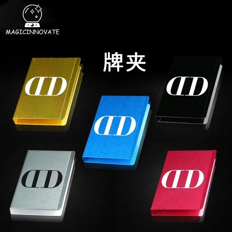 Aluminium Playing Cards Clips Holder colorful Style (Four Colors Available) Magic Tricks Stage Street Guard Protector Magic