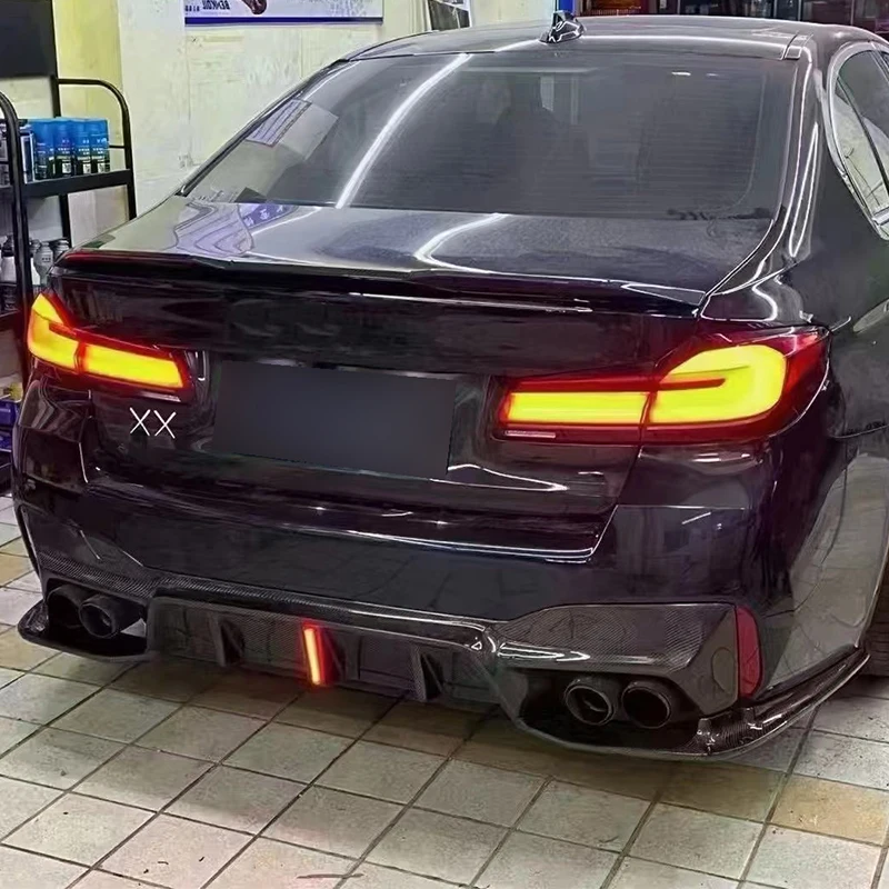 

Для BMW 5 серии F90 G30 G38: задний диффузор из карбона, сплиттер, накладка на бампер, задний спойлер, автозапчасти, обвес