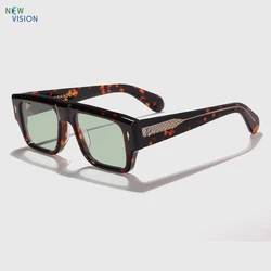 2025 Luxury Brand Sunglasses Men Top Quality SDEVOTO Handmade Square Vintage Acetate UV400 Fashion Women Protection SUN GLASSES