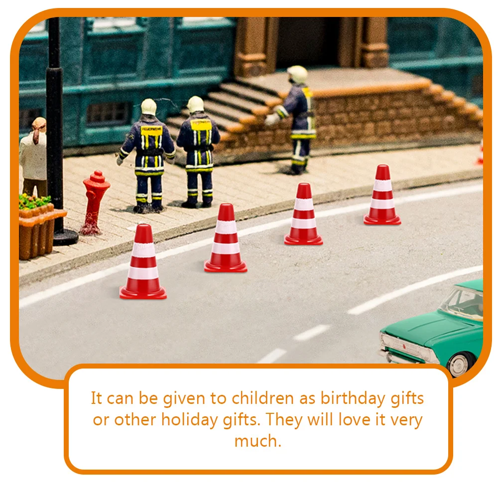 Mini Traffic Barricade Toys Roadblock Simulation Props Cognitive Child Warning Cone