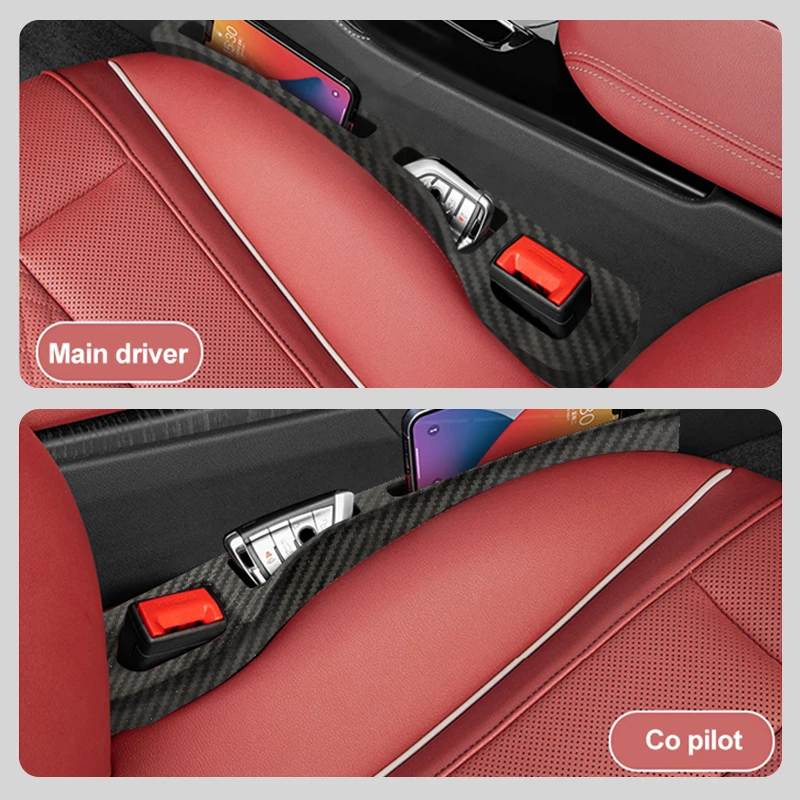 Car Seat Gap Plug Strip Carbon Fiber In The Car Insert Decorative Goods Car Gap Universal Leak-proof Fill Strip Storage Box